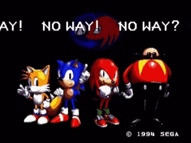 Le vieil écran de Sonic 3 & Knuckles qui fait "No Way ? No Way !"